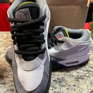 Air Jordans Stylish Black and White Sneakers Size 8.5 US